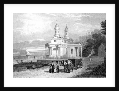 Mistley Thorn Church, Near Manningtree, Essex by William Henry Bartlett