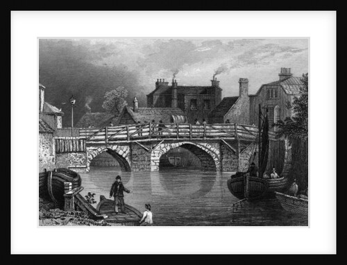 Bow Bridge, Essex by William Henry Bartlett