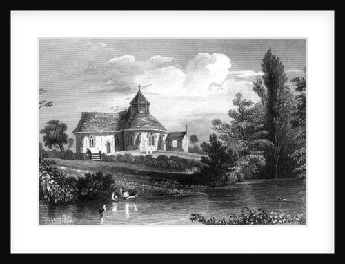 Little Maplestead Church, Essex by William Henry Bartlett