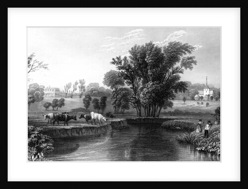 Stisted Hall and Church, Essex by William Henry Bartlett