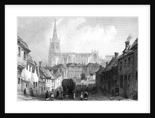 Thaxted from the South, Essex by William Henry Bartlett