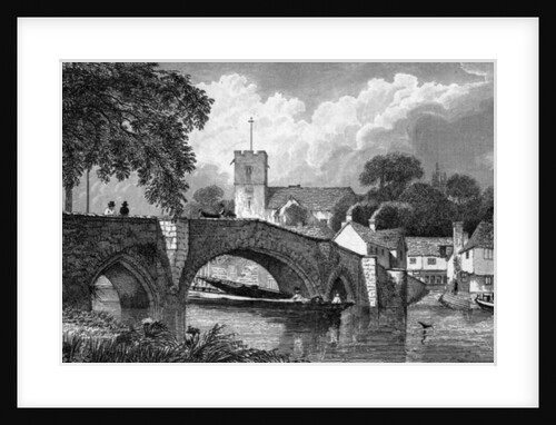 Aylesford Church and Bridge by William Henry Bartlett