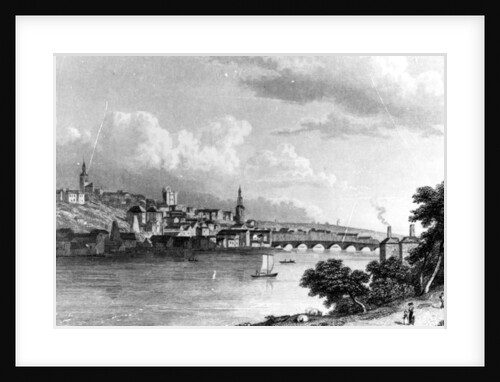 Newcastle from Askew's Wood, engraved by Edward Francis, 1829 by William (after) Westall