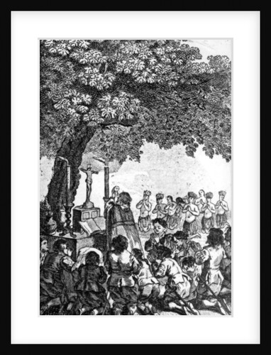 DeCabral discovering Brazil, lands & causes Mass to be sung under a tree by English School