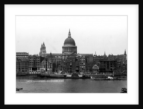 View of St. Paul's Cathedral from Bankside by English Photographer