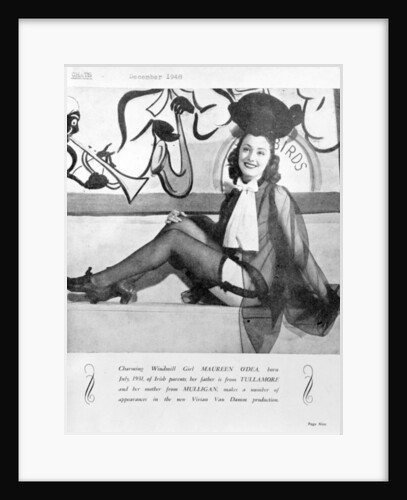 Maureen O'Dea, one of Vivian van Damme's 'Windmill Girls', 1948 by English Photographer