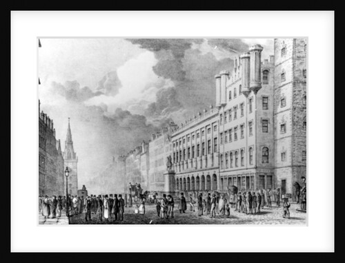 The Trongate of Glasgow, print made by David Allan by Scottish School