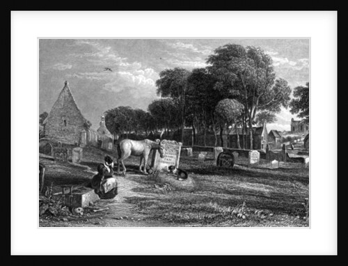 Kirkoswald and Tam O'Shanter's Grave, engraved by W. Richardson by David Octavius Hill