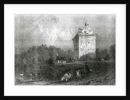 Gilnockie - or Johnny Armstrong's Tower by Thomas Allom