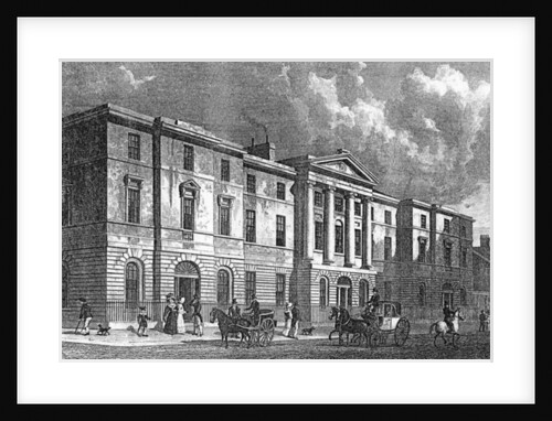 Exchange Buildings, Leith, engraved by T. Higham, 1830 by Thomas Hosmer (after) Shepherd