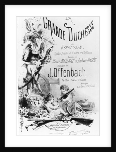 Cover for the piano and singing parts of 'La Grande Duchesse de Gerolstein' by J. A. A. Pastelot