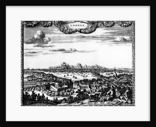 Broadside of the Great Fire of London, 1666 by Pieter Hendricksz Schut