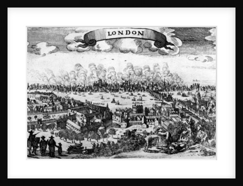 Broadside of the Great Fire of London, 1666 by Pieter Hendricksz Schut