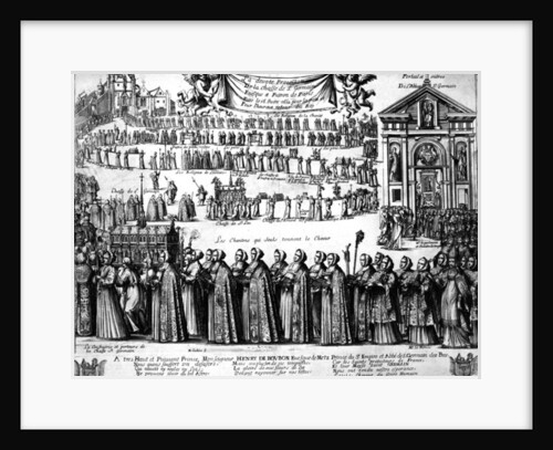 Procession of the Shrine of St. Germain and others from the Abbey of Saint-Germain-des-Prés to the Church of Saint-Sulpice, Paris, c.1652 by Nicolas Cochin