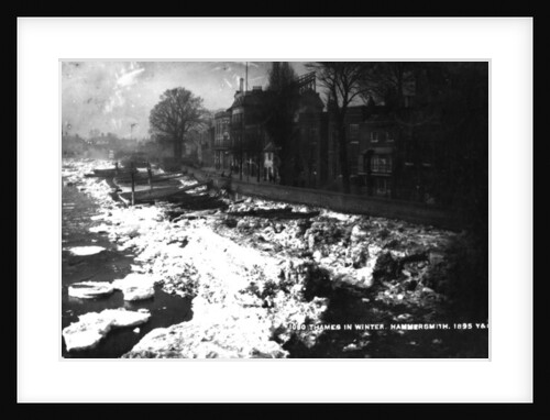 The Thames at Hammersmith in Winter, 1895 by English Photographer