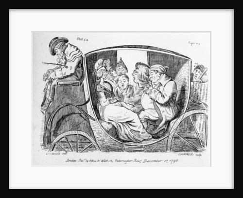 tage Coach Passengers Aslee by Isaac Cruikshank