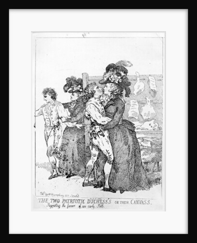 The Two Patriotic Duchess's on their Canvass, 1784 by Thomas Rowlandson