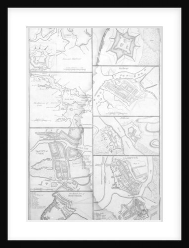 Plans of the Principal Towns, Forts and Harbours in Ireland by (after) English School