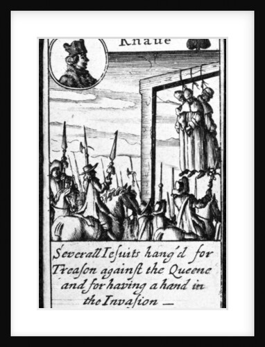 Several Jesuits hanged for Treason, Knave of Spades from a pack of playing cards by English School