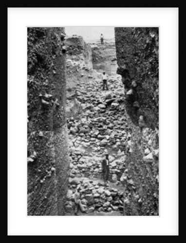 The defences of Jericho in the Pre-Pottery Neolithic A period, c.1930-6 by English Photographer