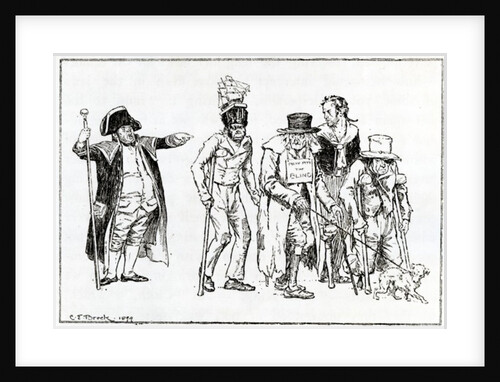 Illustration for the essay 'A Complaint of the Decay of Beggars in the Metropolis' by Charles Lamb, 1899 by Charles Edmund Brock