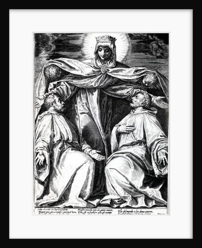 Madonna Protecting Two Members of a Confraternity by Agostino Carracci