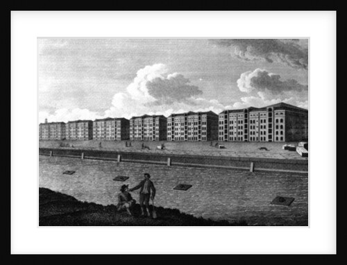 A View of the Warehouses and West-India Dock, 1803 by English School