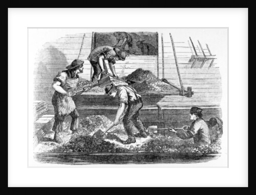 Ballast-heavers at work in the Pool by English School