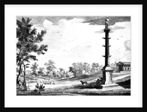 A View from Capt. Grenville's Monument to the Grecian Temple, Stowe House Gardens by Jean Baptiste Claude Chatelain