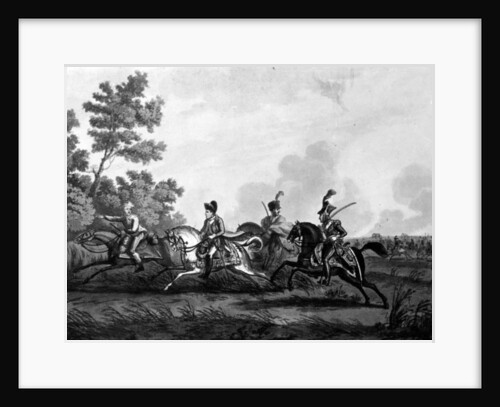 Flight of Bonaparte from the Field of Waterloo accompanied by his Guide, 1816 by George Cruikshank