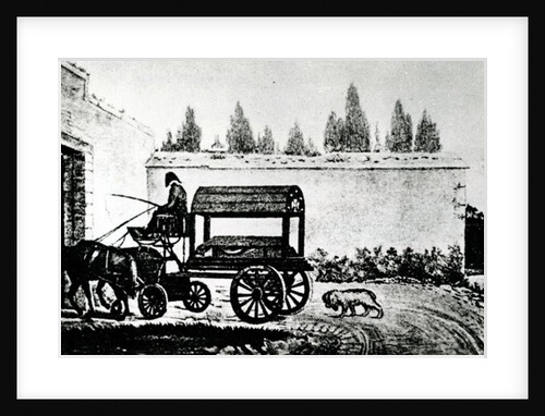 Mozart's coffin followed by a dog, c.1791 by Anonymous Anonymous