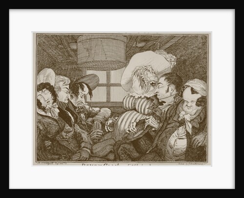 Dover Coach, 5 o'clock morning, etched by George Cruikshank, 1826 by Alfred (after) Crowquill