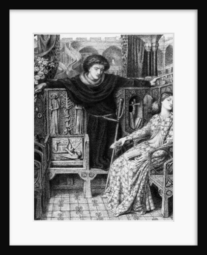 Hamlet and Ophelia, 1858 by Dante Gabriel Charles Rossetti