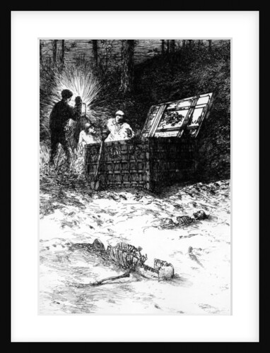 The Gold Bug, illustration to the story by Edgar Allan Poe, 1884 by Robert Swain Gifford