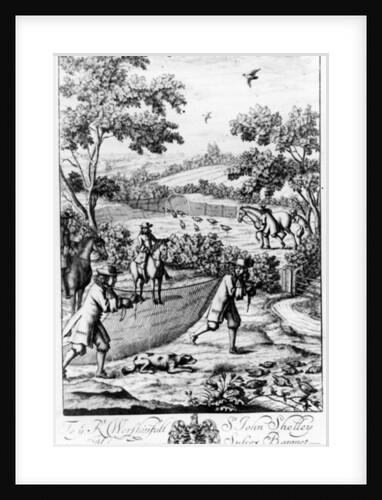 The Setting Dog and Partridges by English School