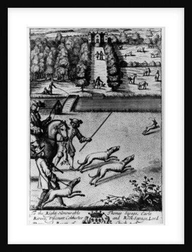 Coursing with Greyhounds by English School