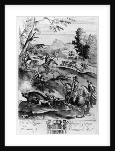 Hunting the Wild Boar by English School