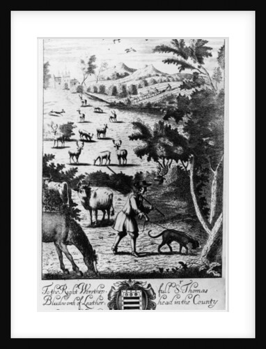 The Harbourer with the blood hound for harbouring the stagg by English School