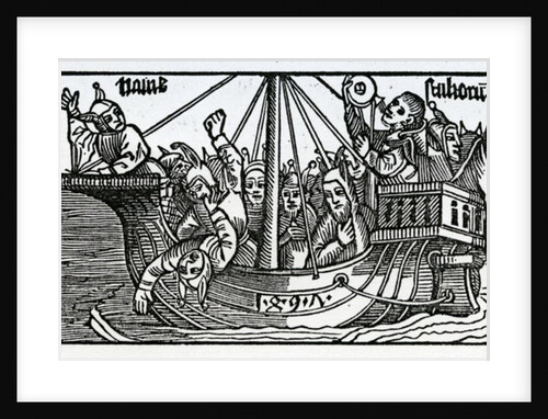 Frontispiece to the English translation of Sebastian Brandt's 'The Ship of Fools', edition published in 1874 by (after) German School