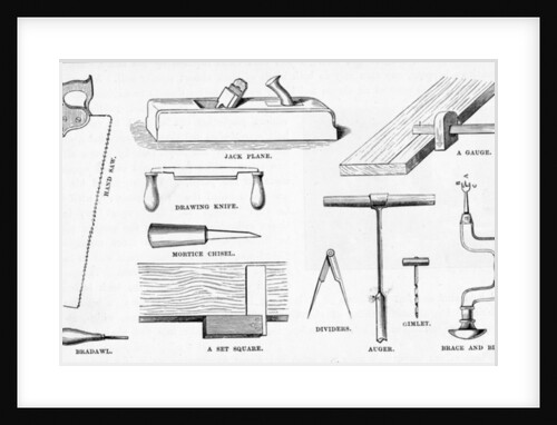 Carpenter's Tools by English School