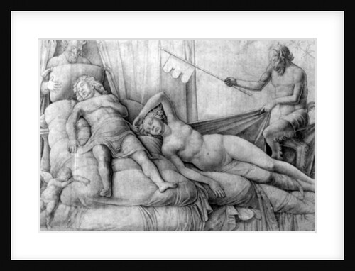 Nude Woman Asleep with Cupid and Satyrs, c.1446-1506, by Andrea (school of) Mantegna