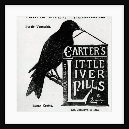 Advertisement for 'Carter's Little Liver Pills', c.1880-1900 by English School