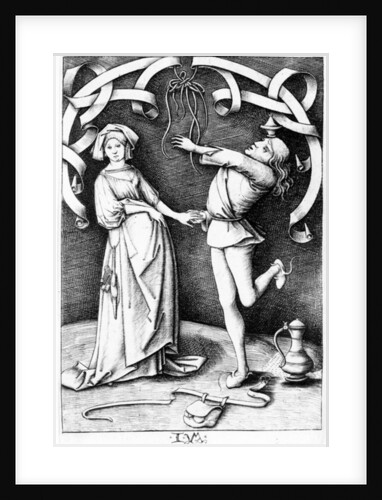 The Juggler and the Woman, c.1495-1503 by Israhel van the younger Meckenem