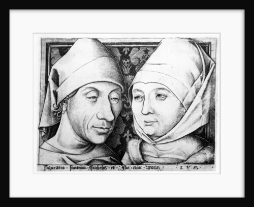 Portrait of Israhel van Meckenem and his wife Ida, c.1490 by Israhel van the younger Meckenem