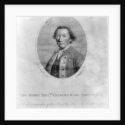 The Right Hon. Charles Earl Cornwallis, print made by C. Knight by Joshua Reynolds