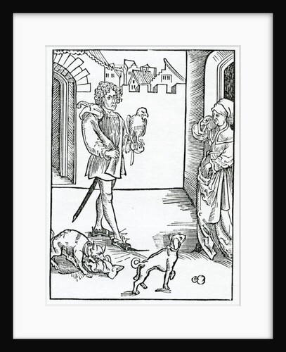 Of them that make noyses rehersynges of talys and do other thynges vnlaufull and dishonest in ye chirche of God by (after) German School