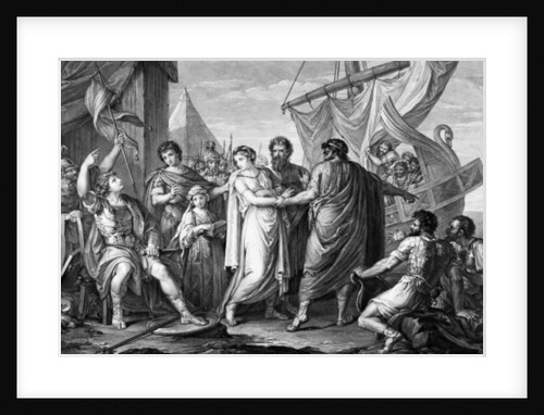 The anger of Achilles for the loss of Briseis, engraved by Domenico Cunego, 1764 by Gavin (after) Hamilton