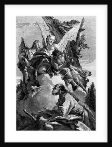 Three Angels appearing to Abraham, engraved by Pietro Monaco, c.1750 by Giovanni Battista (after) Tiepolo