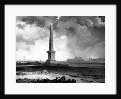 Nelson's Monument Struck by Lightning, c.1810 by John Knox