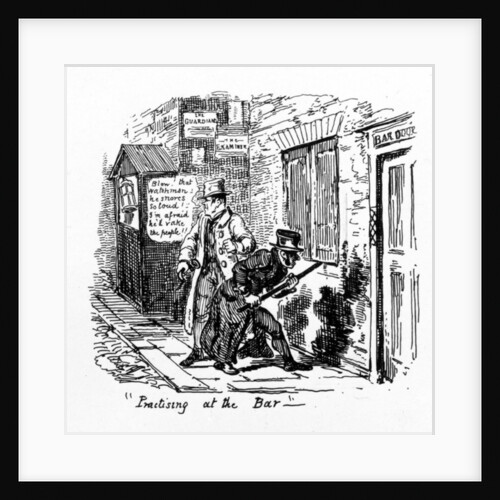Practising at the Bar, 1828 by George Cruikshank
